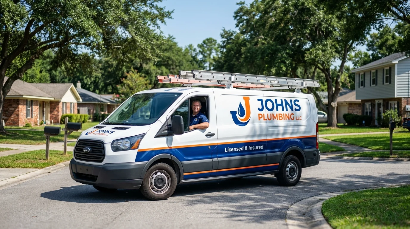 Johns Plumbing LLC service van in Magna, UT